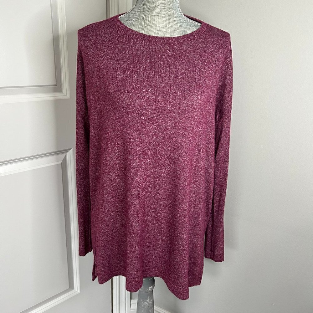 Loft Pink Long Sleeve Flowy Top NWOT Size M
